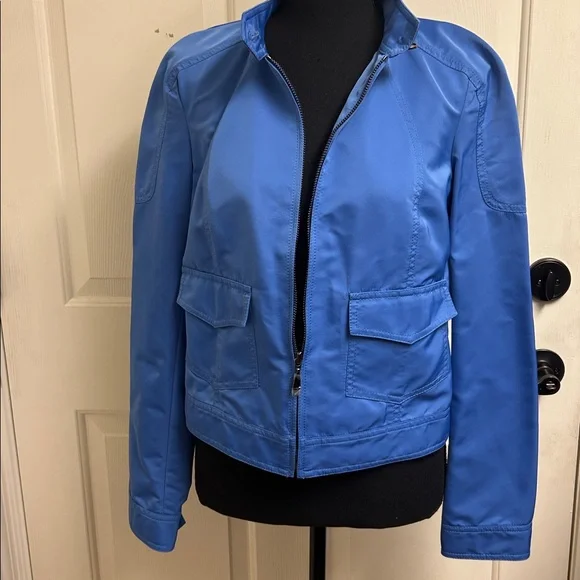 CARLISLE Blue Moto zippered jacket with pockets, Size 4, Excellent condition - Picture 13 of 14
